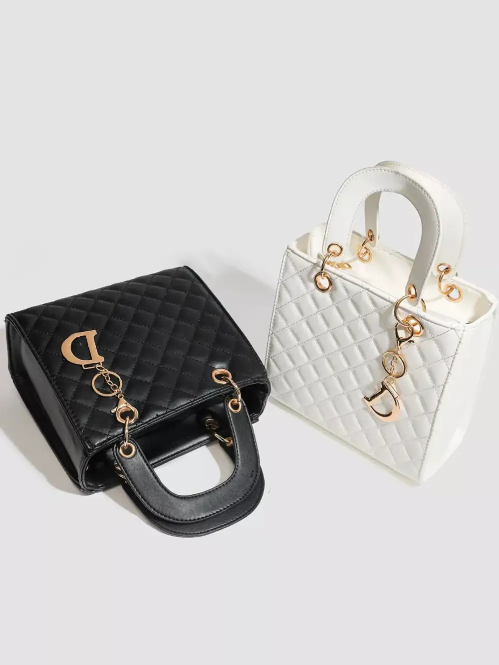 Quilted Top Handle Handbag