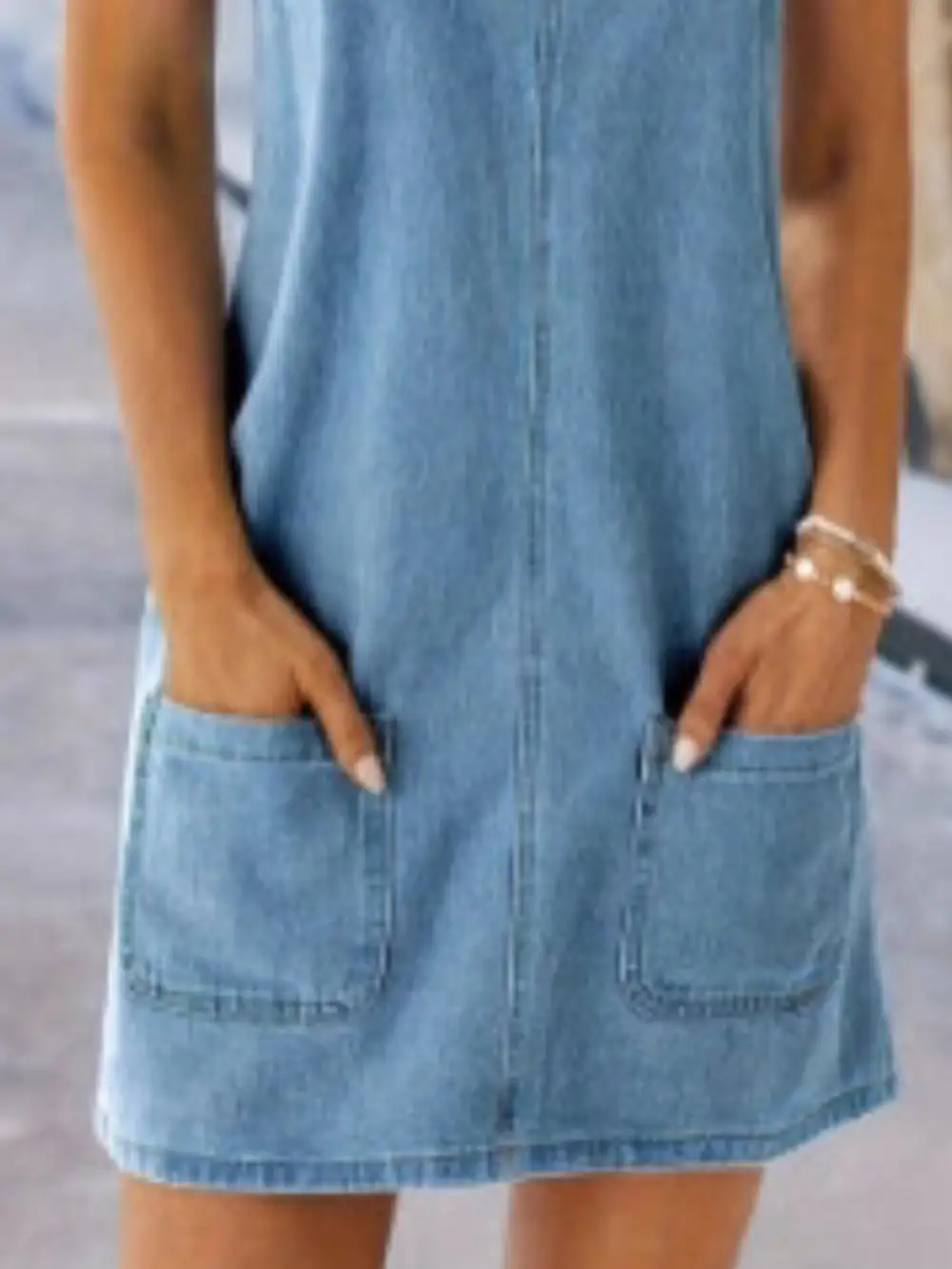 Denim Pocketed Jumpsuit
