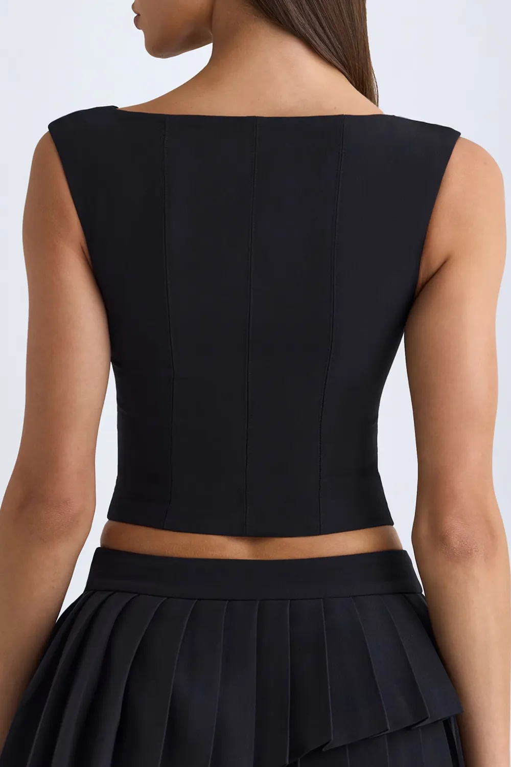 Trendy Short Solid Color Sleeveless Top