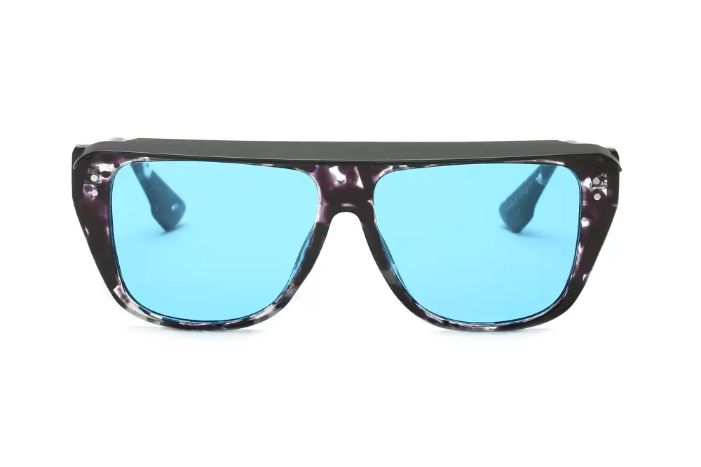 Retro Vintage Shield Square Sunglasses