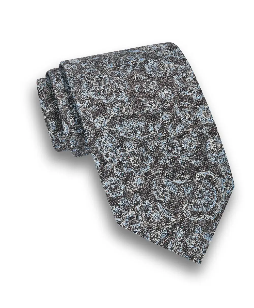 Refined Floral Silk Bourette Tie