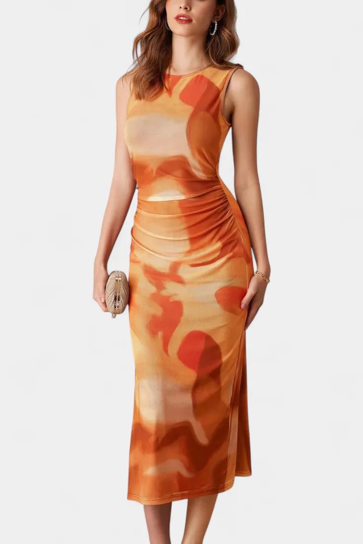 Art-Print Maxi Dress