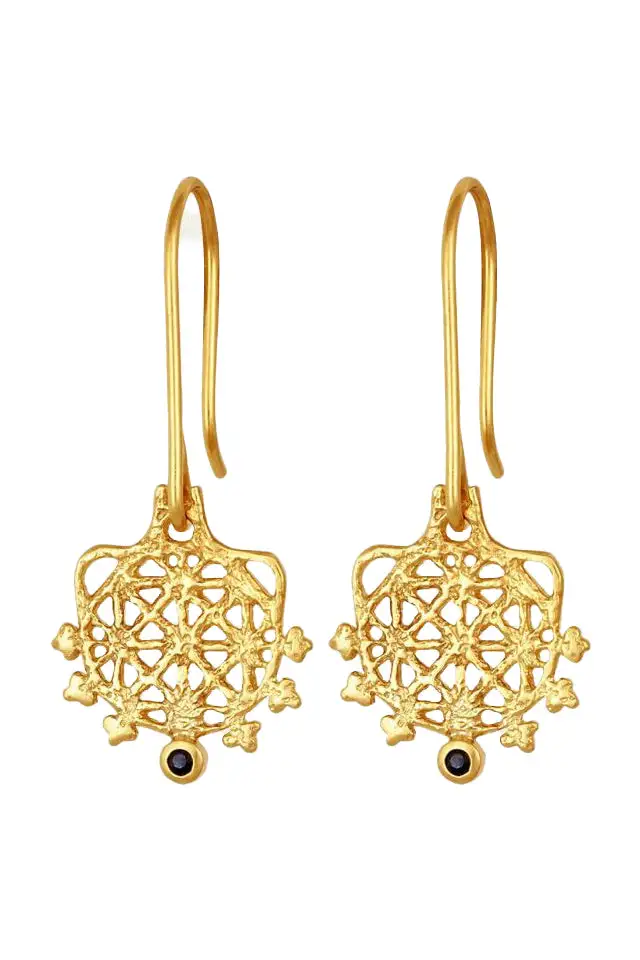 Quartz Sapphire Earrings
