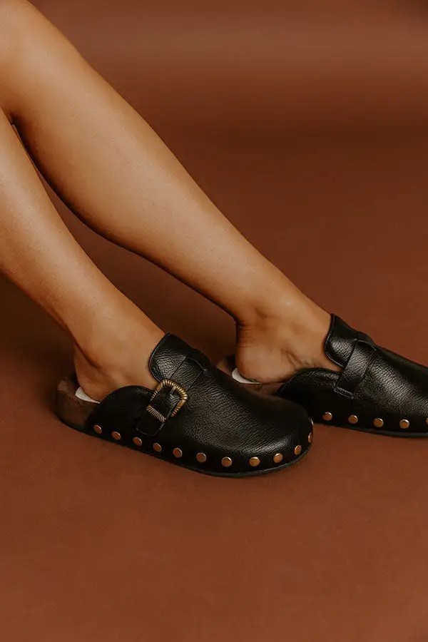 Faux Leather Clogs