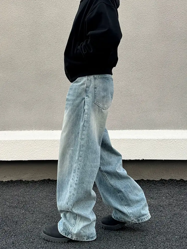 Ultra-Wide Light-Wash Whisker-Fade Jeans