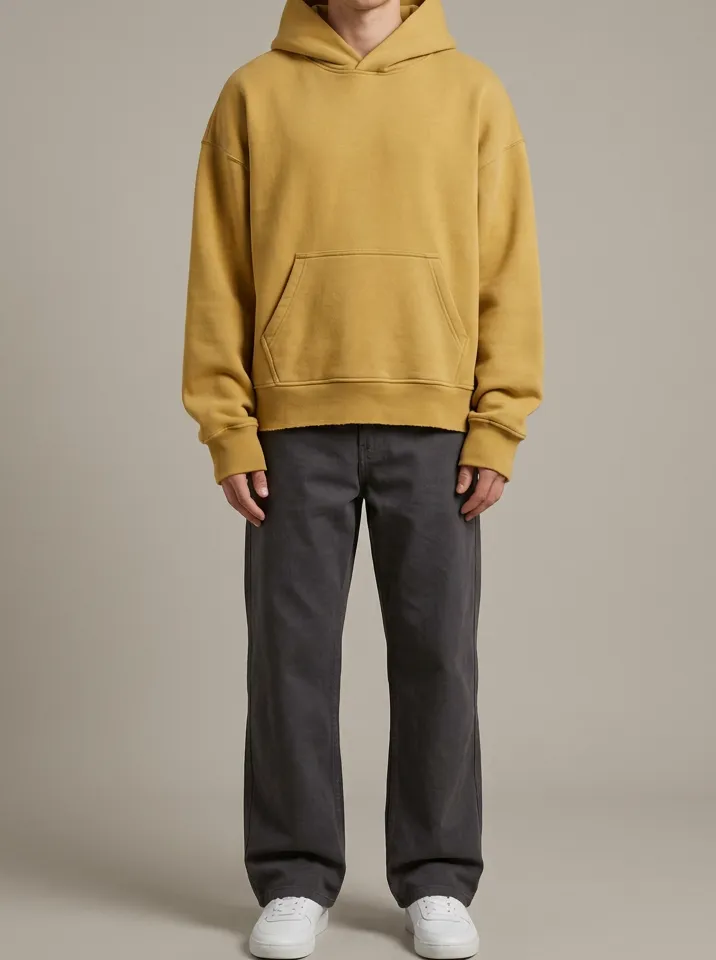 Everyday Layering Minimal Unisex Hooded Sweatshirt