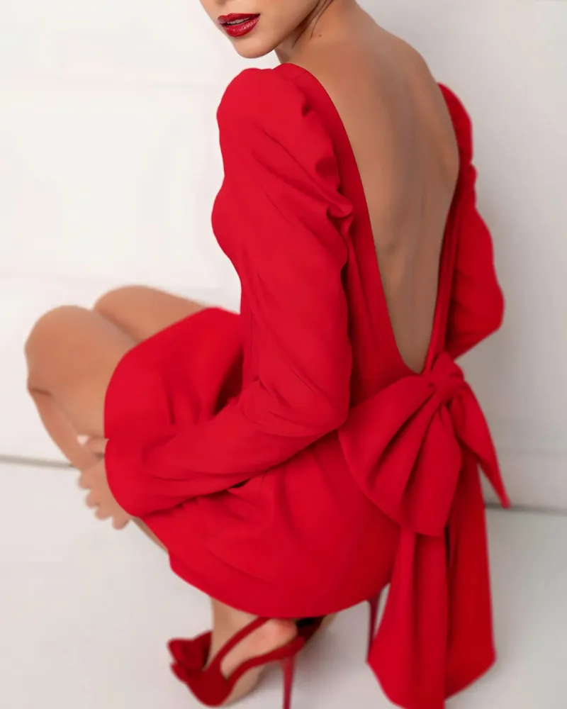 Square Neck Mini Dress