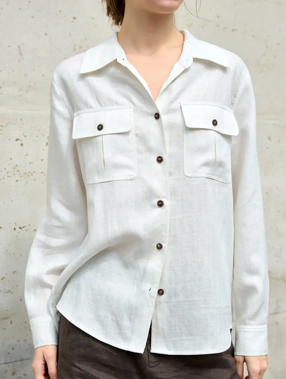 Tencel Linen Utility Pocket Top