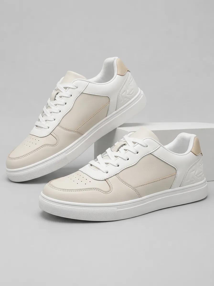 Men's Minimalist Embossed Pattern Skate Shoes