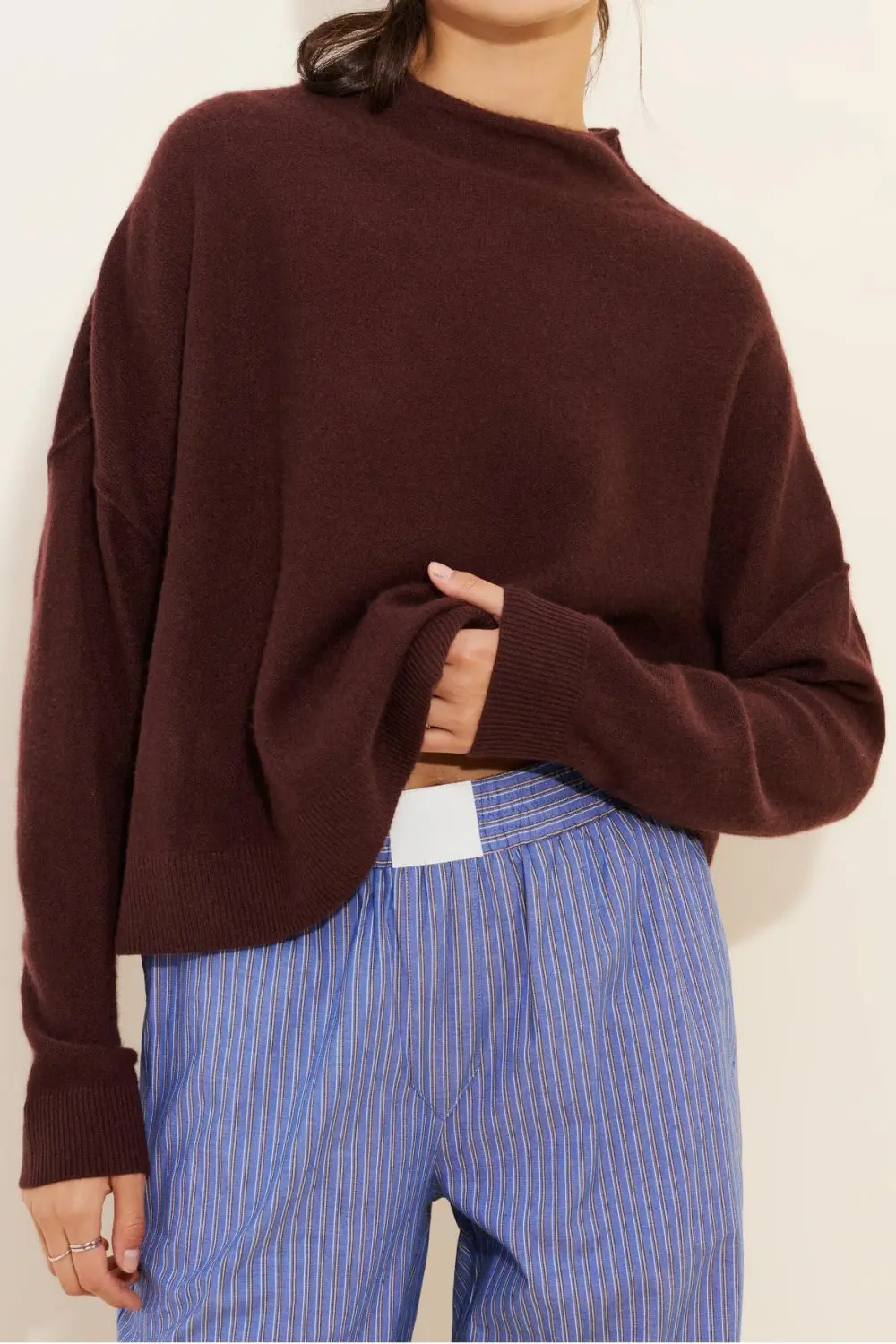 The Alani Cashmere Mock Neck Sweater