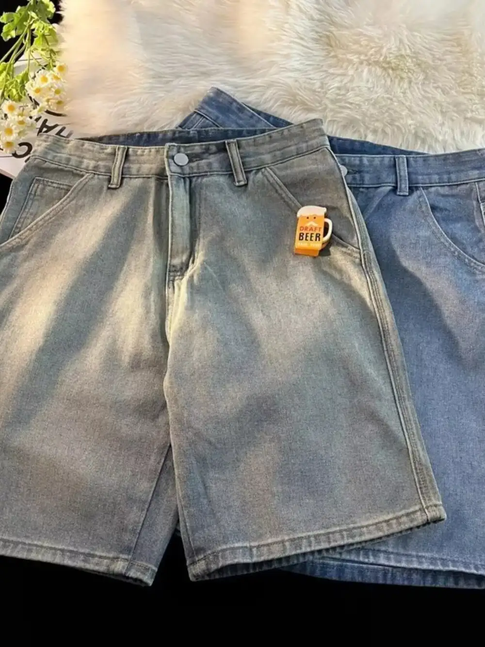 Men's Full Size High Waisted Wide Leg Denim