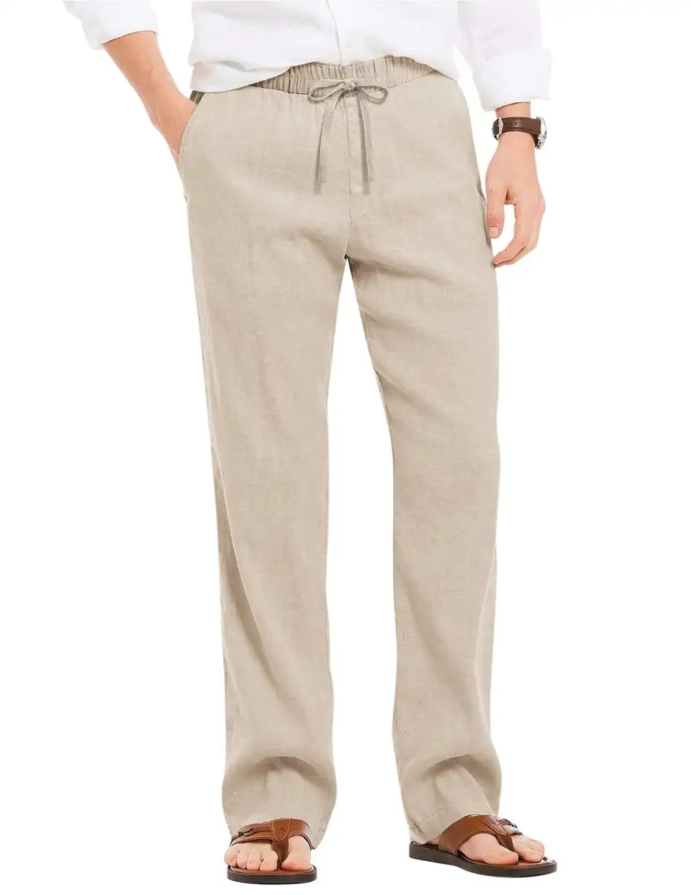 Linen Look Beach Yoga Trousers