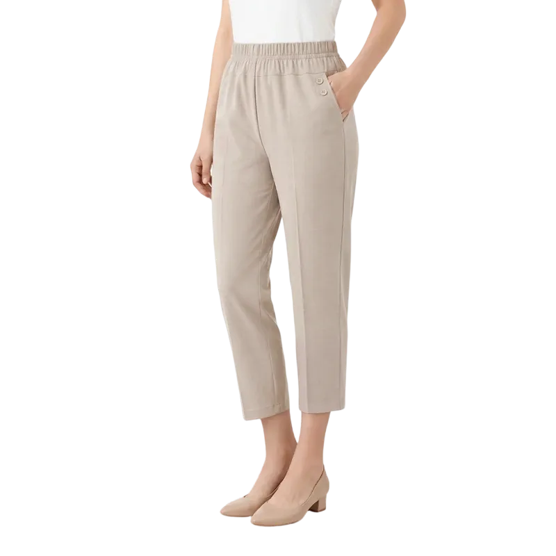 Ultra-Stretch High-Waist Pull-on Utility Capri Pants
