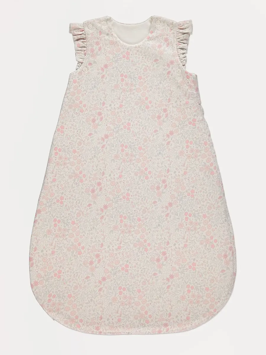 Neutral Ditsy Floral Sleeping Bag 1 Tog