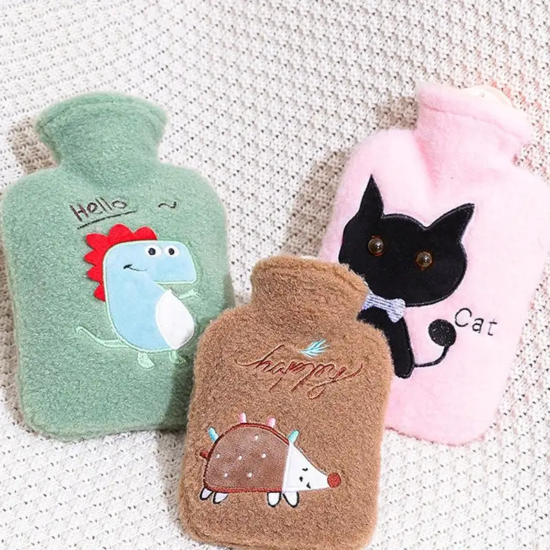 Cartoon Printed Flannelette Cover Infusing Water Bag