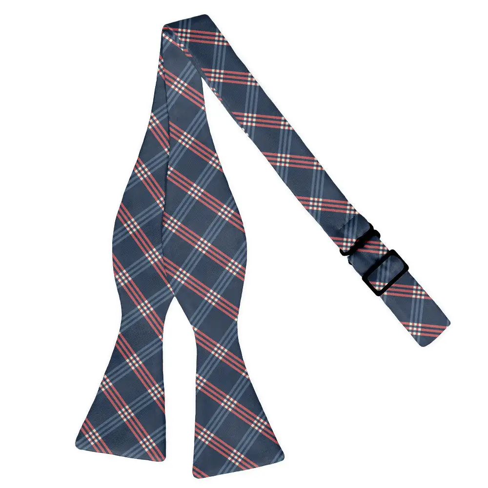Intersector Plaid Motif Bow Tie