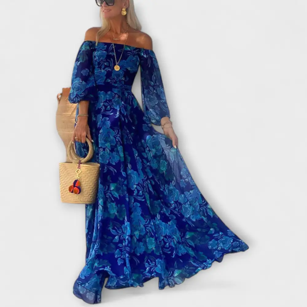 Floral Off Shoulder Maxi Dress