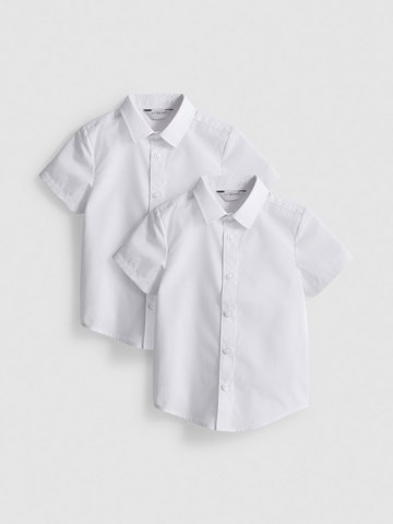 3-7yrs | 2pk Unisex Cotton Blend Short Sleeve School Shirts detail 2