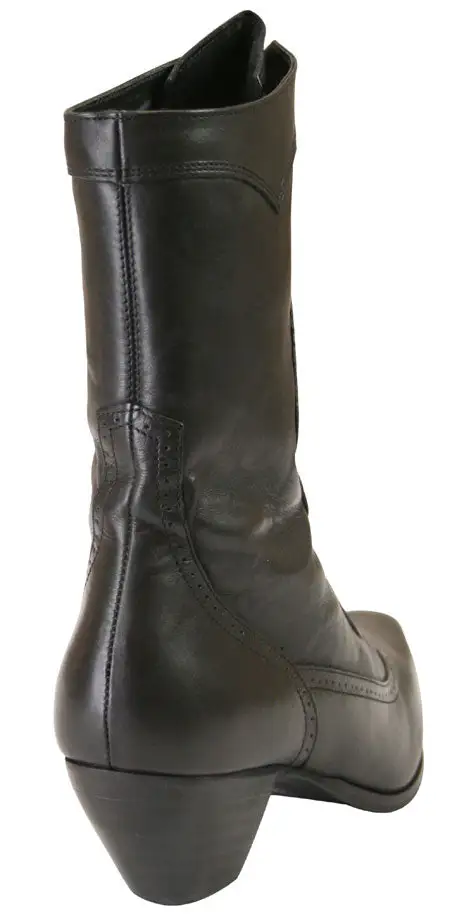 Women's Traditional Riding Side Zip Victorian Lace Up Boots