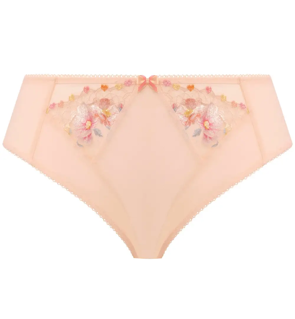 High-Waist Mesh Floral High-Leg Brief Panty