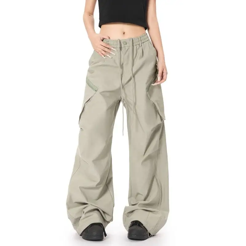 Women's Loose Fit Drawstring Parachute Pants