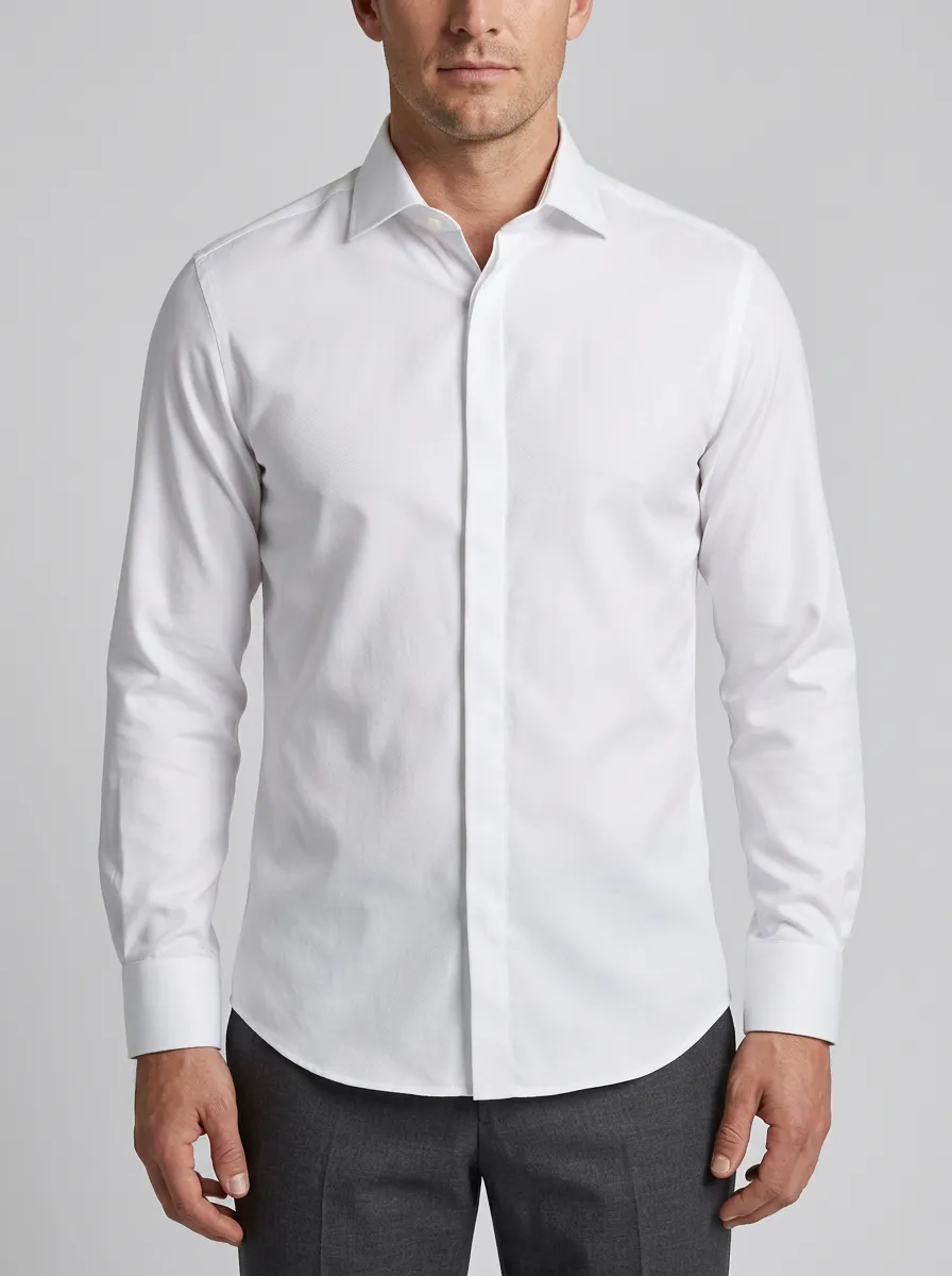 Men's Everyday Long Sleeve Solid Dress Shirt