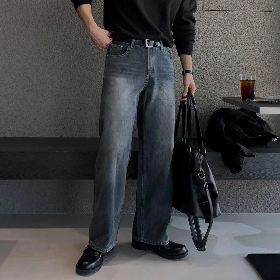 Shadow Washed Straight Leg Jeans