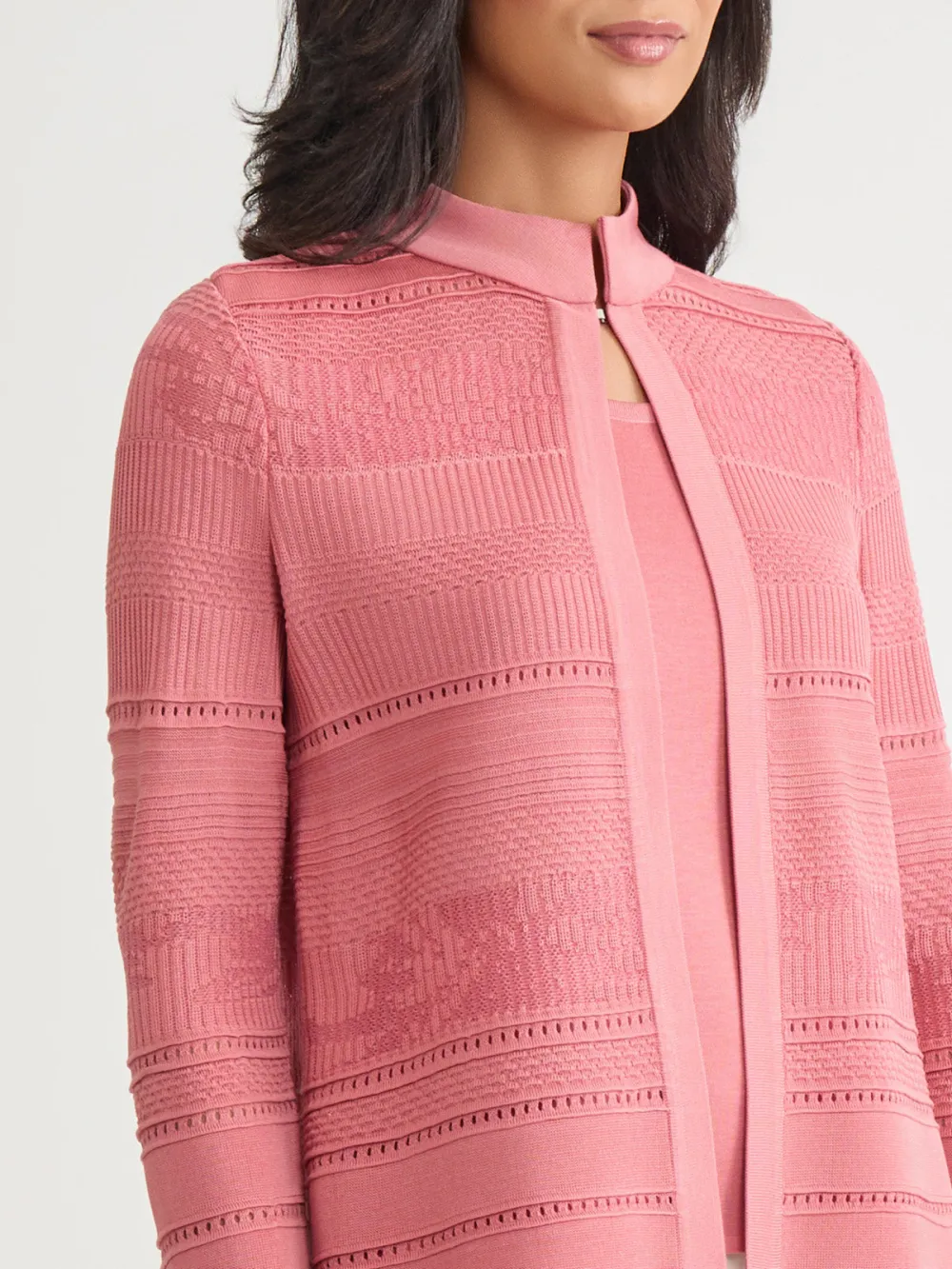 Solid Color Stand Up Collar Knitted Knitwear