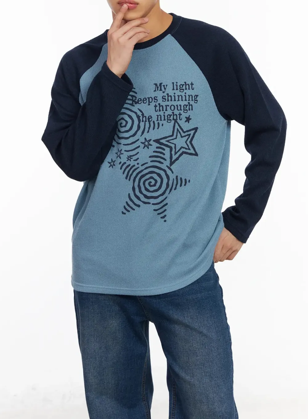 Men's Raglan Knit Long Sleeve