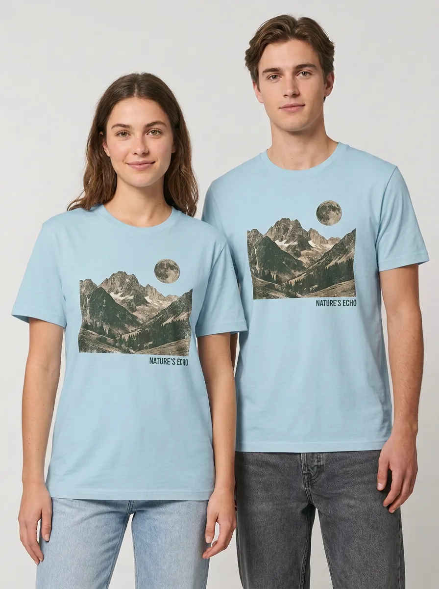 Unisex Nature Mountain Moon Nature's Echo T-Shirt
