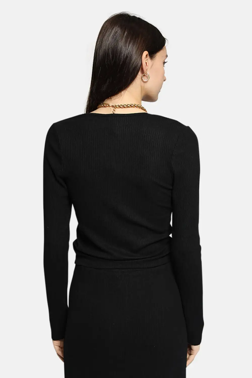 Long Sleeve Ribbed Long Sleeve Top