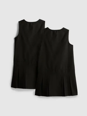 7-15yrs | 2pk Pleated Pinafore School Dresses