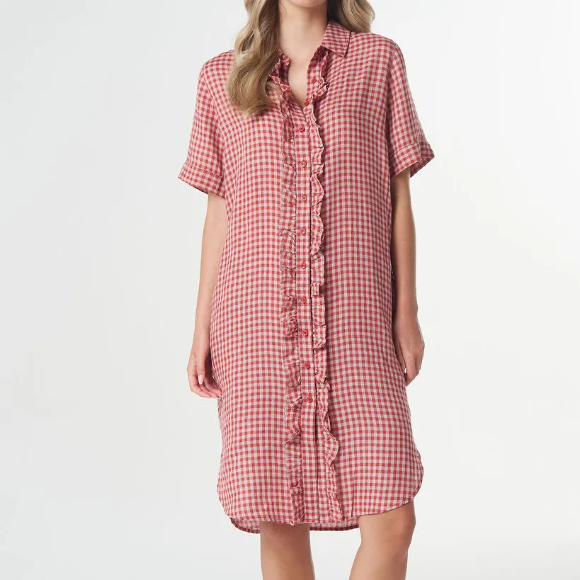 Women's Frill Short Sleeve Casual Dress
