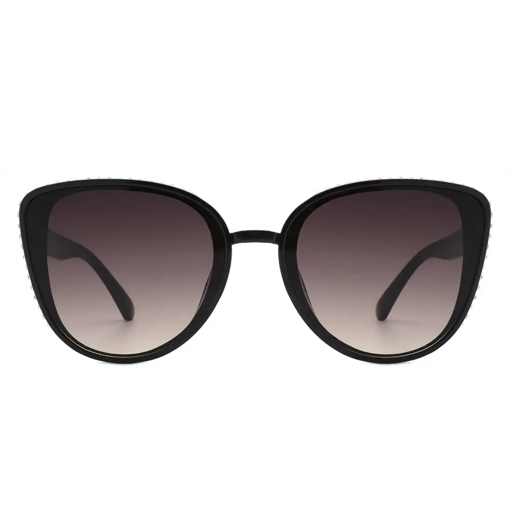 Chic Rhinestone Design Cat-Eye Sunglasses