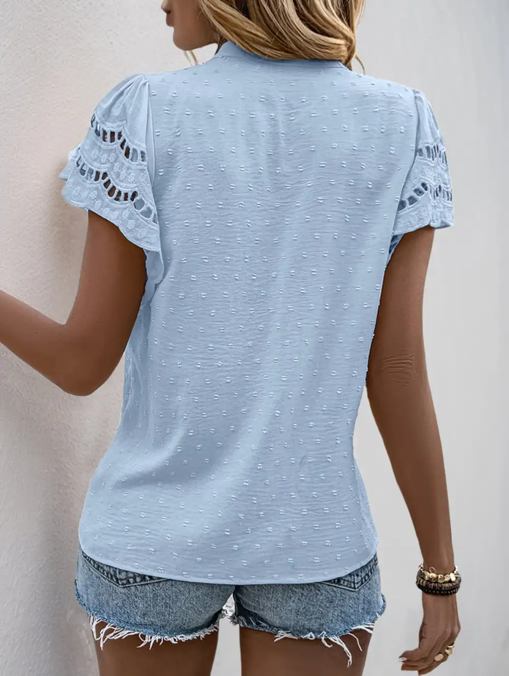 Lounge Lace Detail Ruffle Detail Blouse