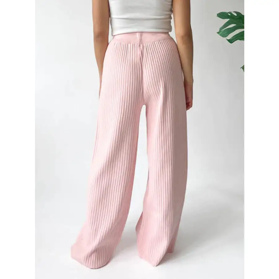 Ribbed Wide Leg Sweater Pants