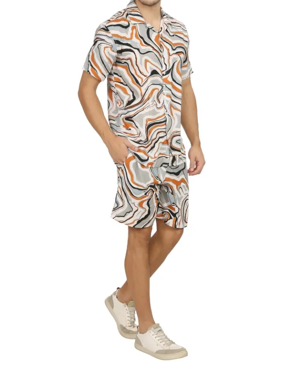 Grey Rayon Matching Set