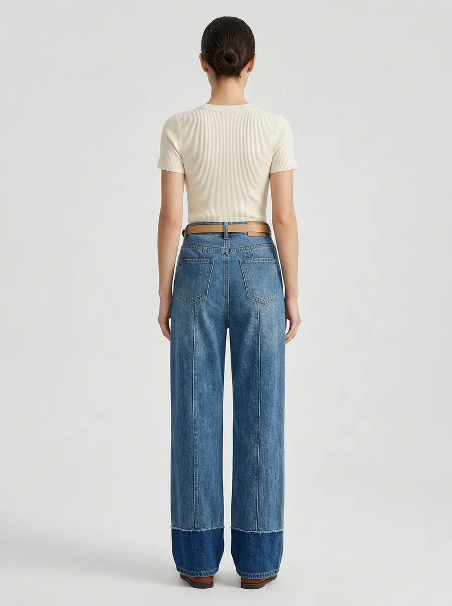 Women's Wide Leg Casual Denim Jeans
