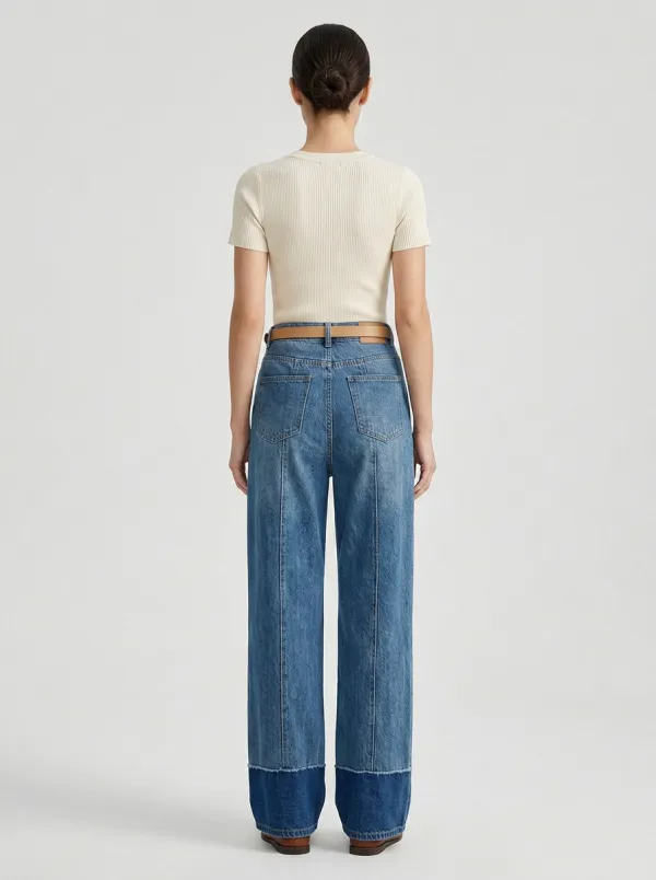 Women's Wide Leg Casual Denim Jeans