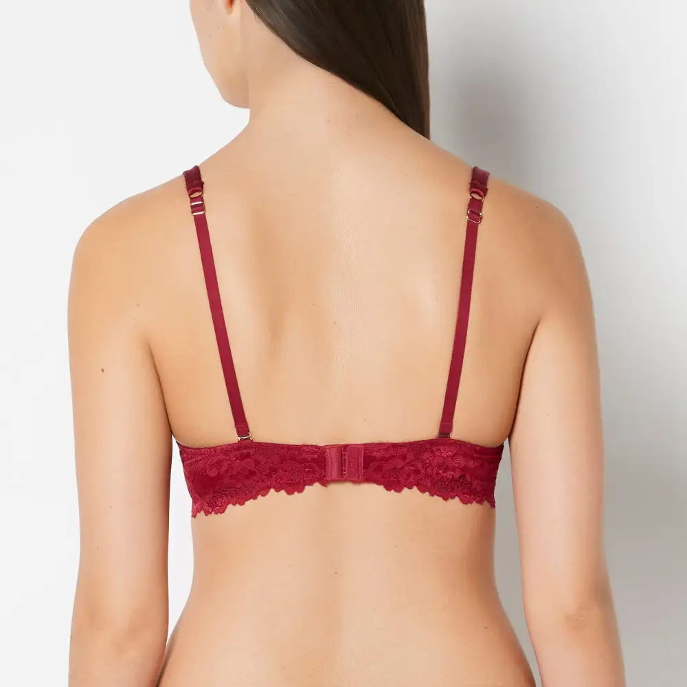 Minimal Full Coverage Lightly Lined Bra With Romantic Lace