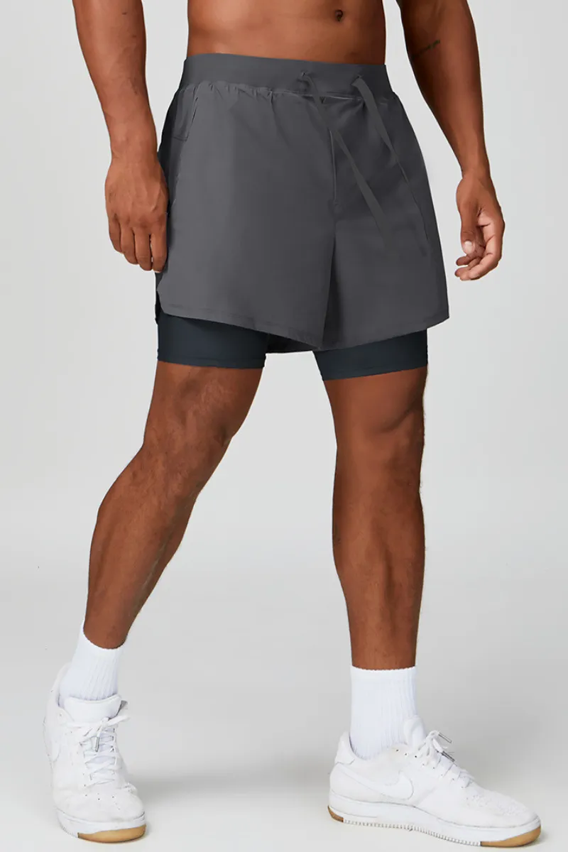 Quick Dry Breathable Drawstring Athletic Shorts