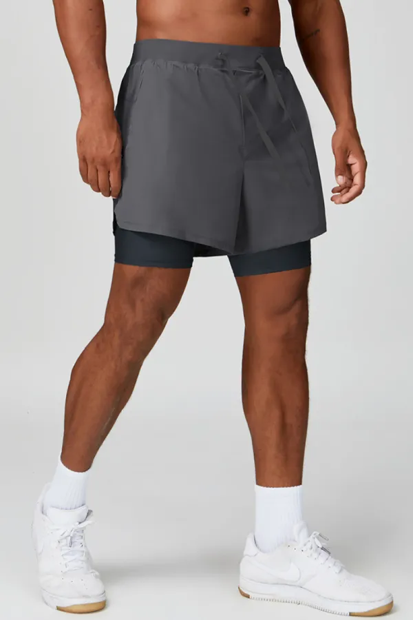 Quick Dry Breathable Drawstring Athletic Shorts