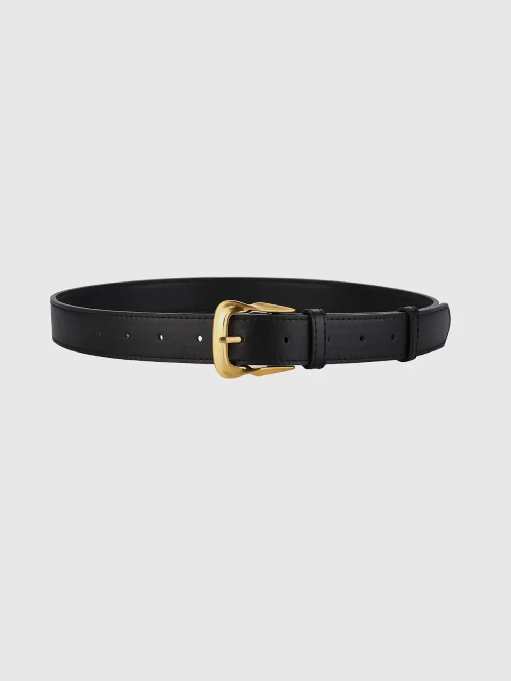 Brown soft buckle leather belt