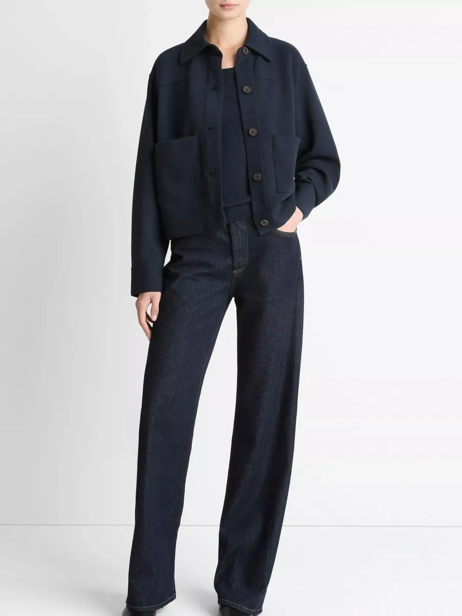Button-Front Utility Jacket