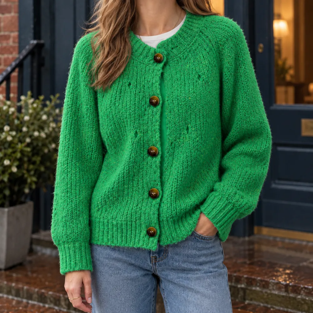 Textured Soft Knit Cardigan