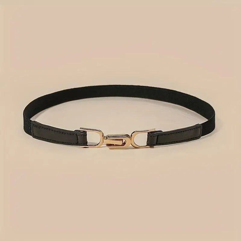 Women's Stretch Narrow Alloy-Buckle Waist Belt