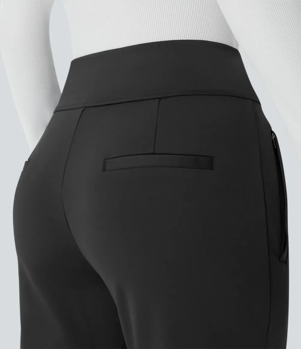  DayStretch Mid Rise Side Zipper Pocket Work Flare Pants