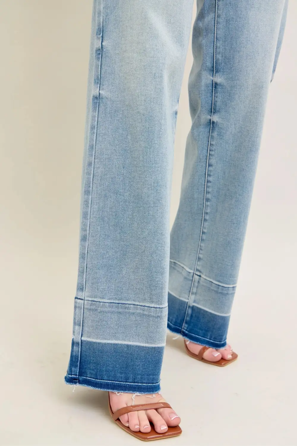 Subtle Texture Knit Denim Jeans