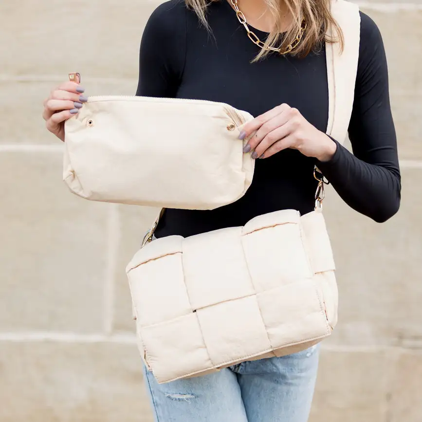 Foldover Puffer Crossbody Bag