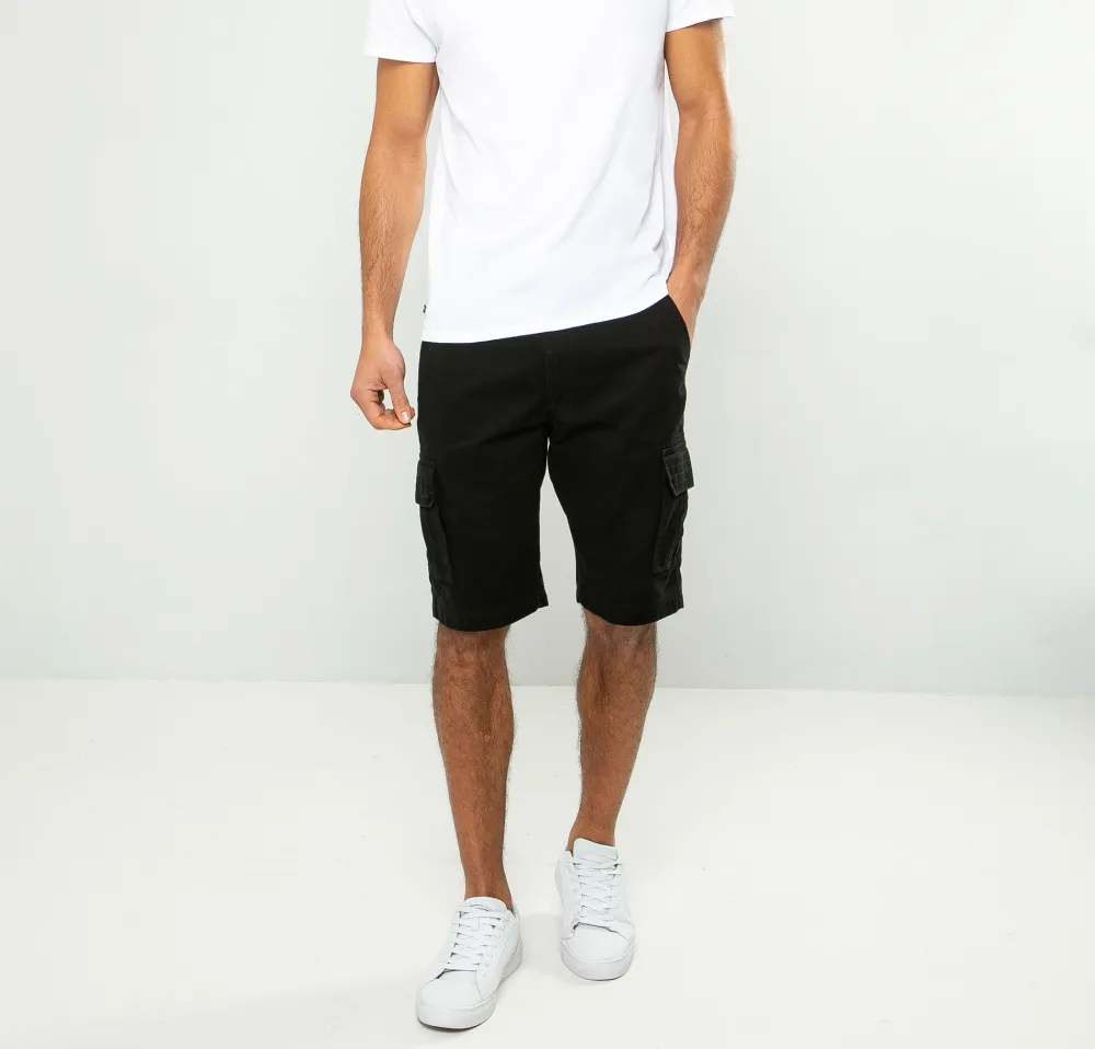 Men's Black Cargo Shorts
